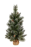 60cm Christmas Tree with Lights - Potted Cashmere