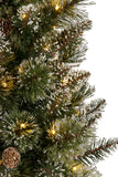 60cm Christmas Tree with Lights - Potted Cashmere