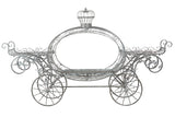 258cm Silver and White Metal Pumpkin Carriage