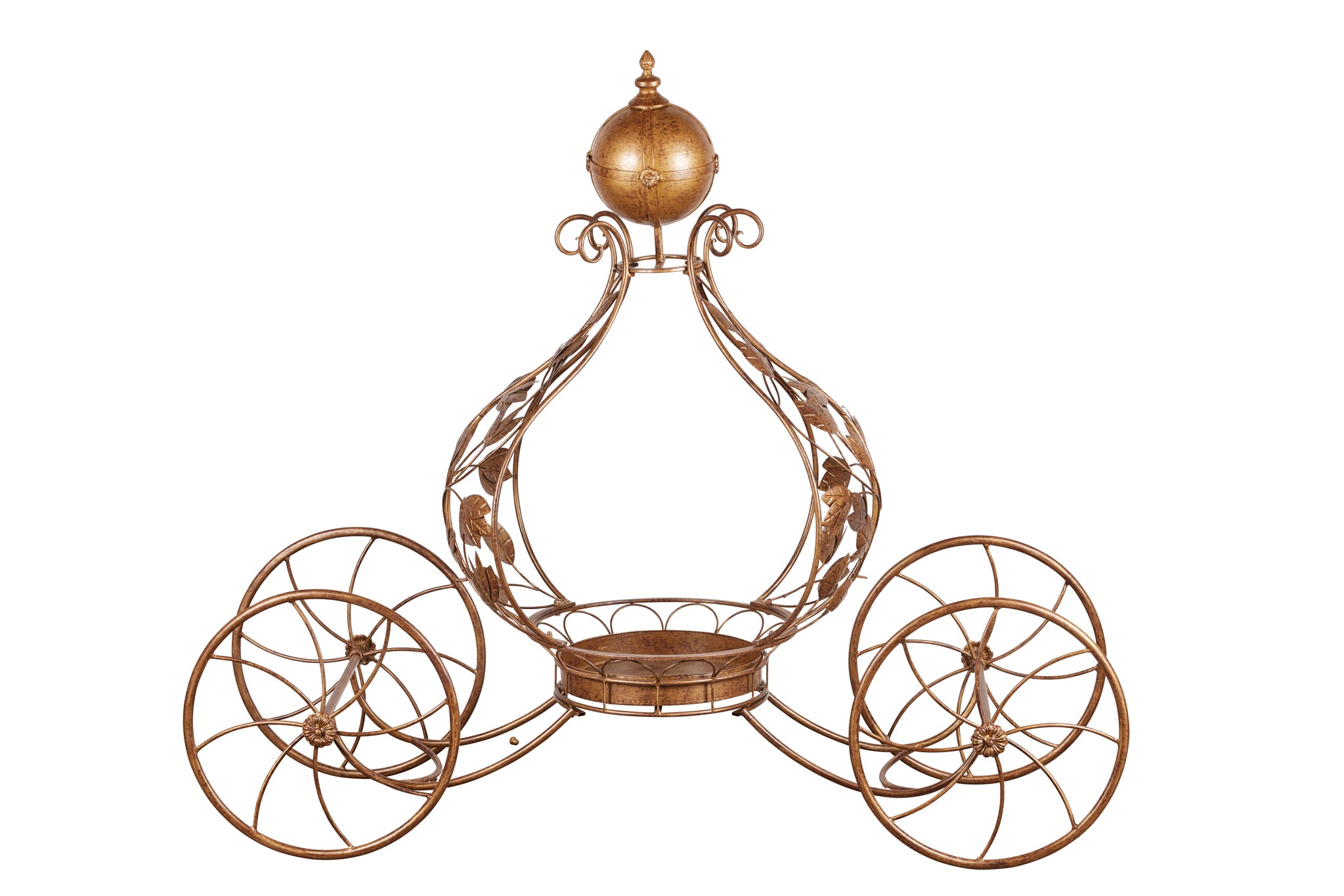 Carriage Display - Antique Gold Metal, 153cm