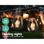 Festoon String Lights Christmas Bulbs Wedding Garden 20m