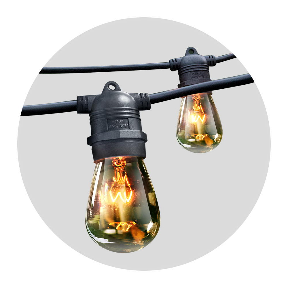 Festoon String Lights Christmas Bulbs Garden Party 47m
