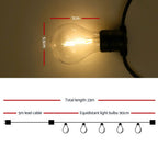 LED Festoon String Lights 20 Bulbs Kits A19 - 23m