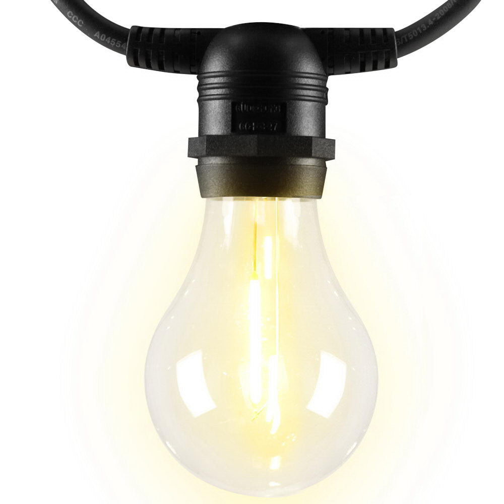 LED Festoon String Lights 40 Bulbs Kits A19 - 41m