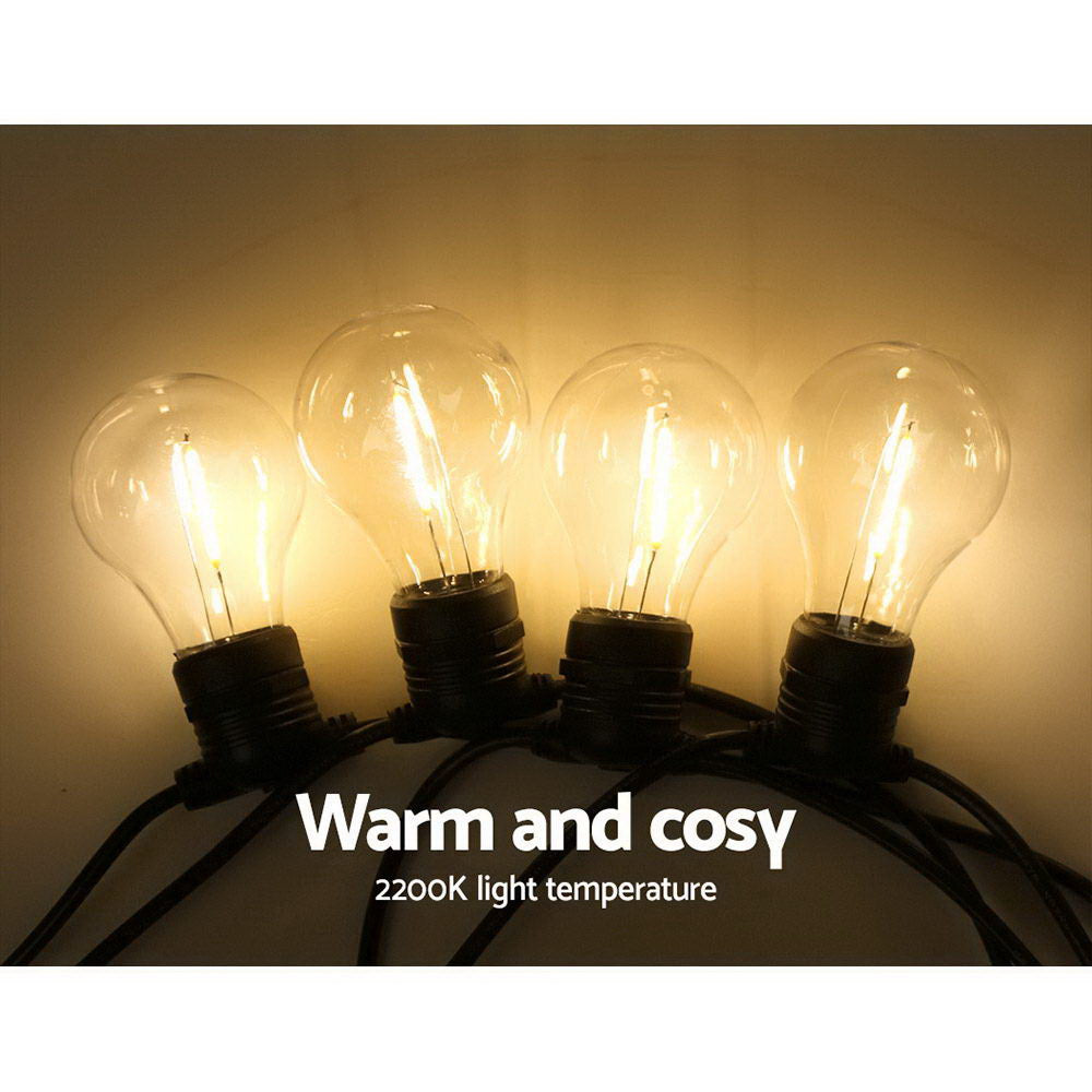 LED Festoon String Lights 50 Bulbs Kits A19 - 50m