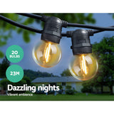Festoon String Lights 20 Bulbs Kits Wedding Party Christmas G45 - 23m