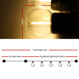 LED Festoon String Lights 40 Bulbs Kits G45 - 41m