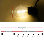 68m LED Festoon String Lights 70 Bulbs Kits Wedding Party Christmas