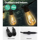 LED Festoon String Lights 20 Bulbs Kits Christmas ST64 - 23m