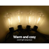 LED Festoon String Lights 40 Bulbs Wedding Party Christmas ST64 - 41m