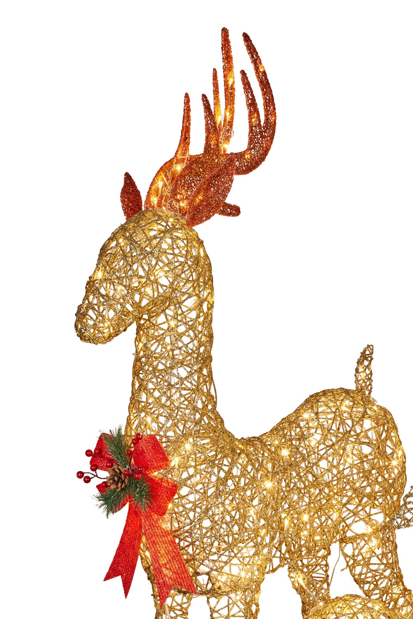 Set of 3 Outdoor Christmas Display Reindeer with Lights