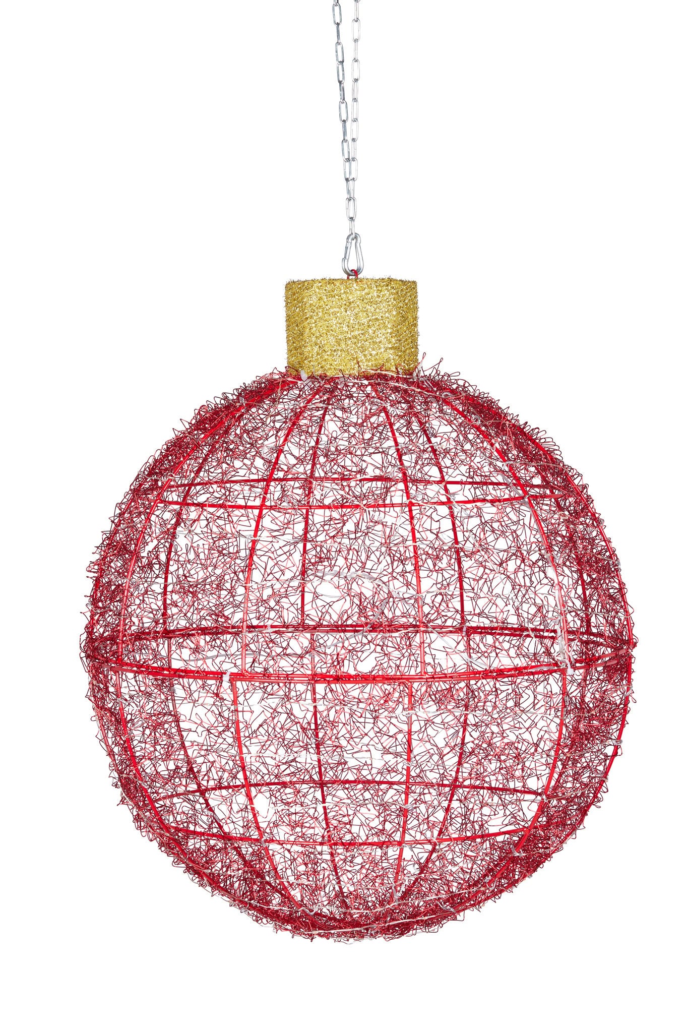Christmas Display Bauble with Red Lights- Indoor/Outdoor - 50cm