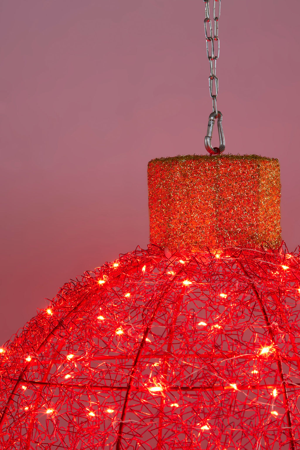 Christmas Display Bauble with Red Lights- Indoor/Outdoor - 50cm