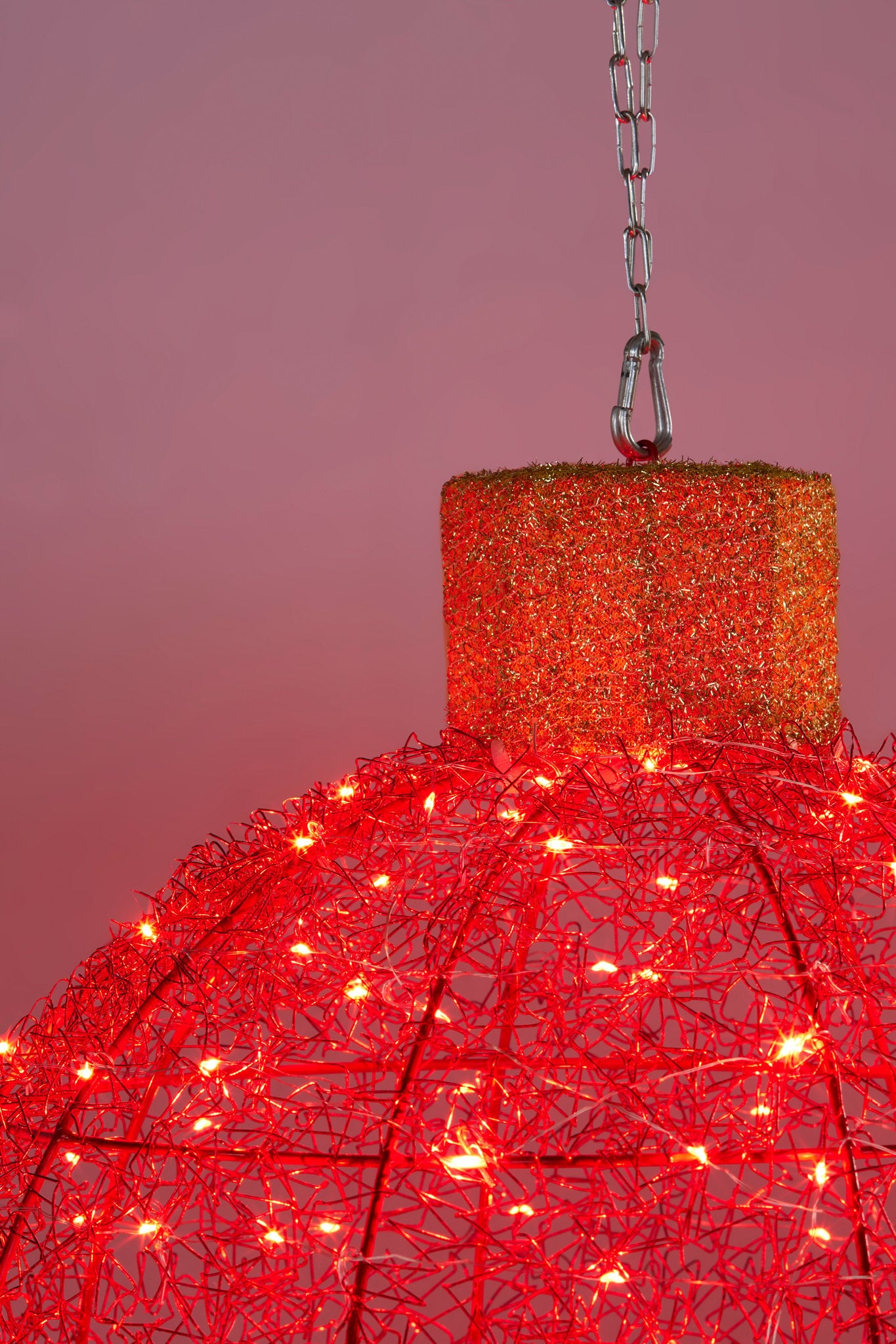 Christmas Display Bauble with Red Lights- Indoor/Outdoor - 50cm