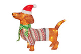 Christmas Dachshund Display with Lights - Indoor/Outdoor 57cm