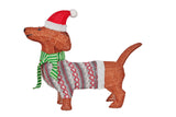 Christmas Dachshund Display with Lights - Indoor/Outdoor 57cm