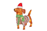 Christmas Dachshund Display with Lights - Indoor/Outdoor 57cm