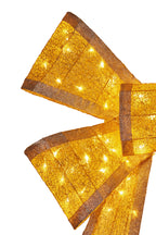 Christmas Bow Display with Lights- Gold Indoor/Outdoor 110cm
