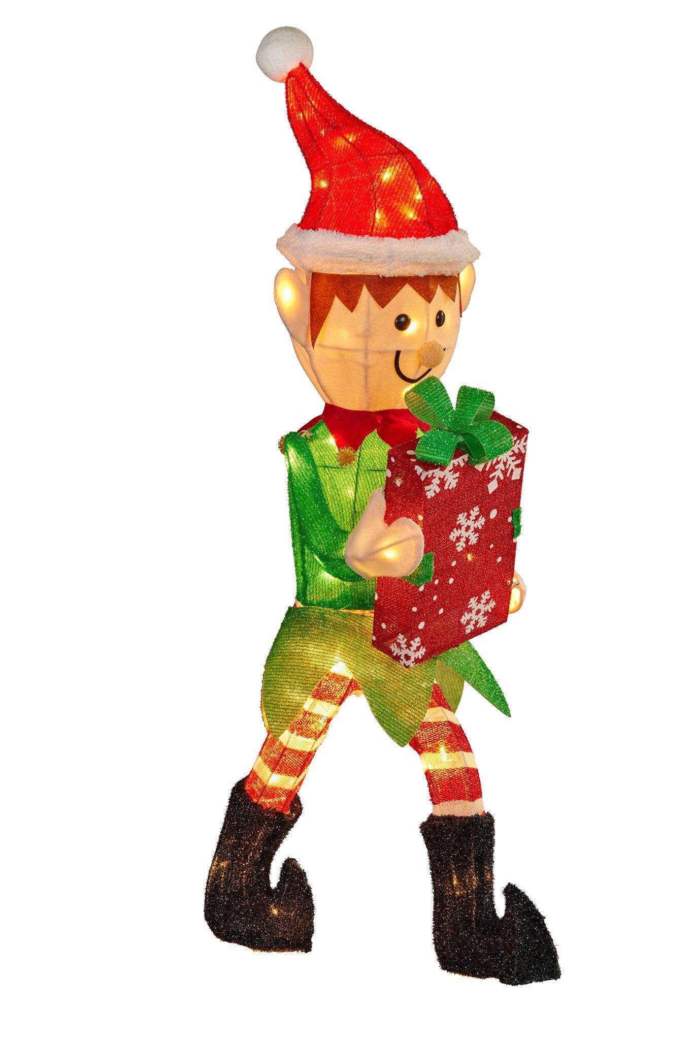 Christmas Elf Display with Lights- Indoor/Outdoor 105cm
