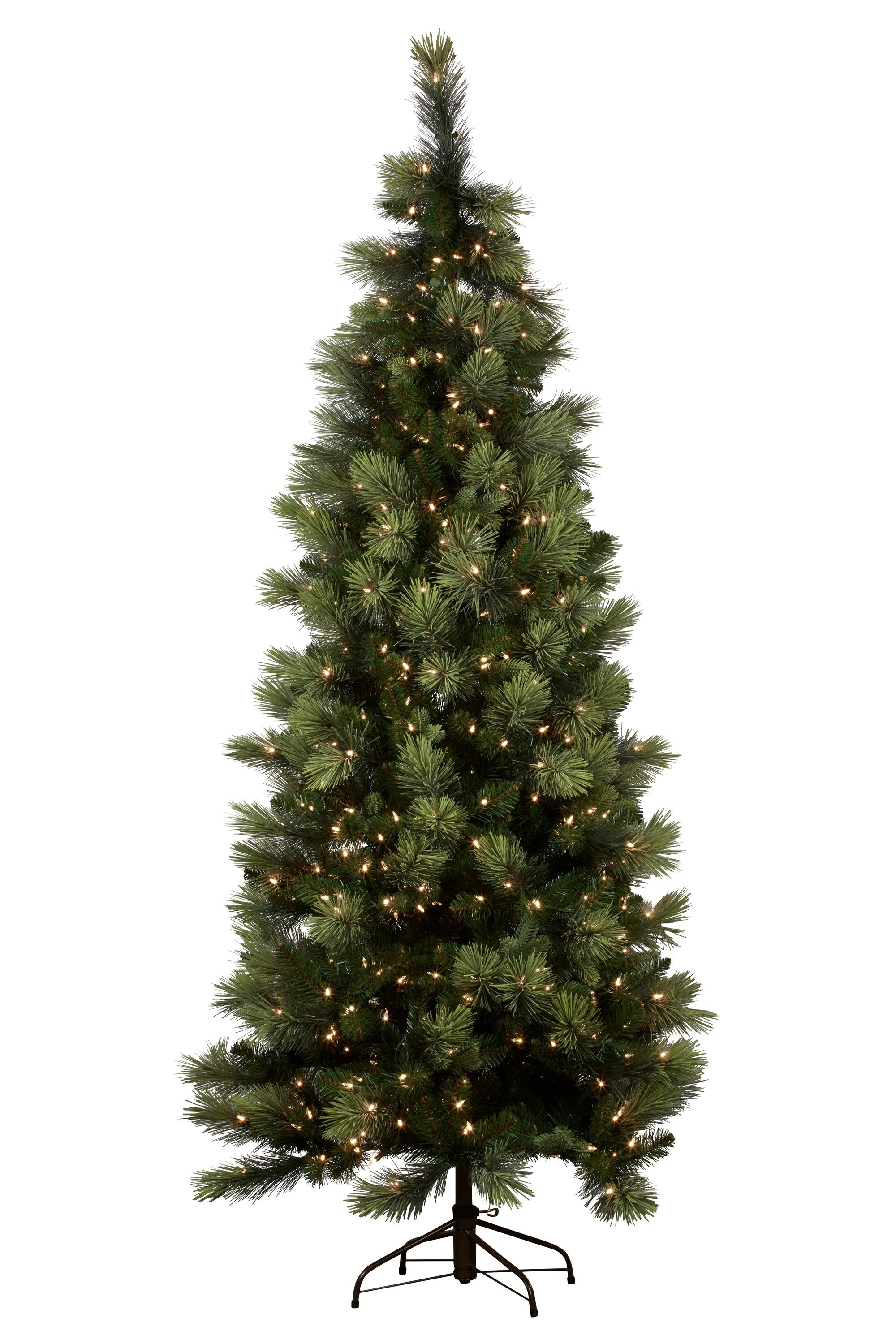2.3M Christmas Tree with Lights- Slimline Carolina Pine