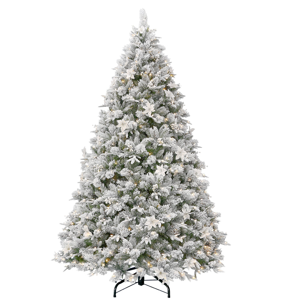 2.7M Frosted Colonial Christmas Tree with Lights