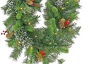 Christabelle 2.7m Christmas Garland with LED Lights Snow Berries Pine Cones Tree Decoration Ornament