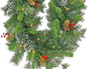 Christmas Garland with Lights- Battery Operated 274cm Wintry Pine
