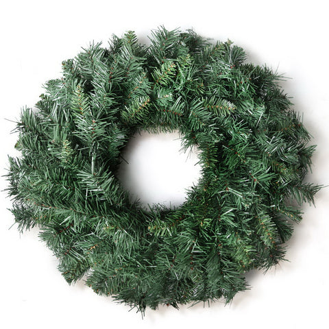 Green Christmas Wreath 200 Tips - 60cm