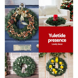 Green Christmas Wreath 200 Tips - 60cm