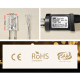 Christmas LED Curtain 3m x 6m Warm Lights -  600 Bulbs