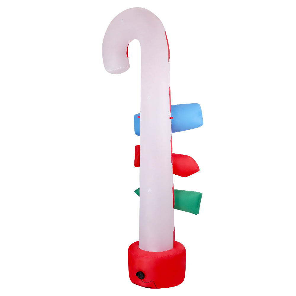 Christmas Inflatable Santa Guide Candy Pole LED 2.4m