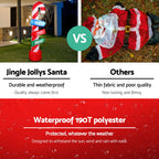 Christmas Inflatable Santa Guide Candy Pole LED 2.4m