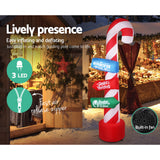 Christmas Inflatable Santa Guide Candy Pole LED 2.4m