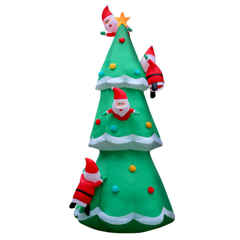Christmas Inflatable Santa on Christmas Tree Xmas Decor LED - 5m