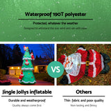 Christmas Inflatable Santa on Christmas Tree Xmas Decor LED - 5m