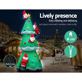 Christmas Inflatable Santa on Christmas Tree Xmas Decor LED - 5m