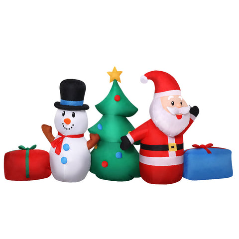 Christmas Inflatable Tree Snowman Lights Outdoor Decorations - 2.7m