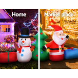 Christmas Inflatable Tree Snowman Lights Outdoor Decorations - 2.7m