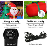 Christmas Inflatable Tree Snowman Lights Outdoor Decorations - 2.7m