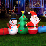 Christmas Inflatable Tree Snowman Lights Outdoor Decorations - 2.7m