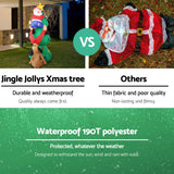Christmas Inflatable Santa on Tree Lights Xmas Decor Airblown - 1.8m