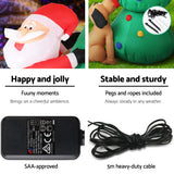 Christmas Inflatable Santa on Tree Lights Xmas Decor Airblown - 1.8m
