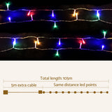 Christmas LED String Lights - Multi-colour 500 Bulbs - 100m