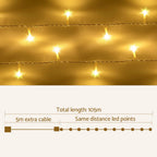 Christmas LED String Lights - Warm Yellow 500 Bulbs - 100m