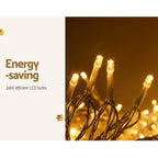 Christmas LED String Lights - Warm Yellow 500 Bulbs - 100m