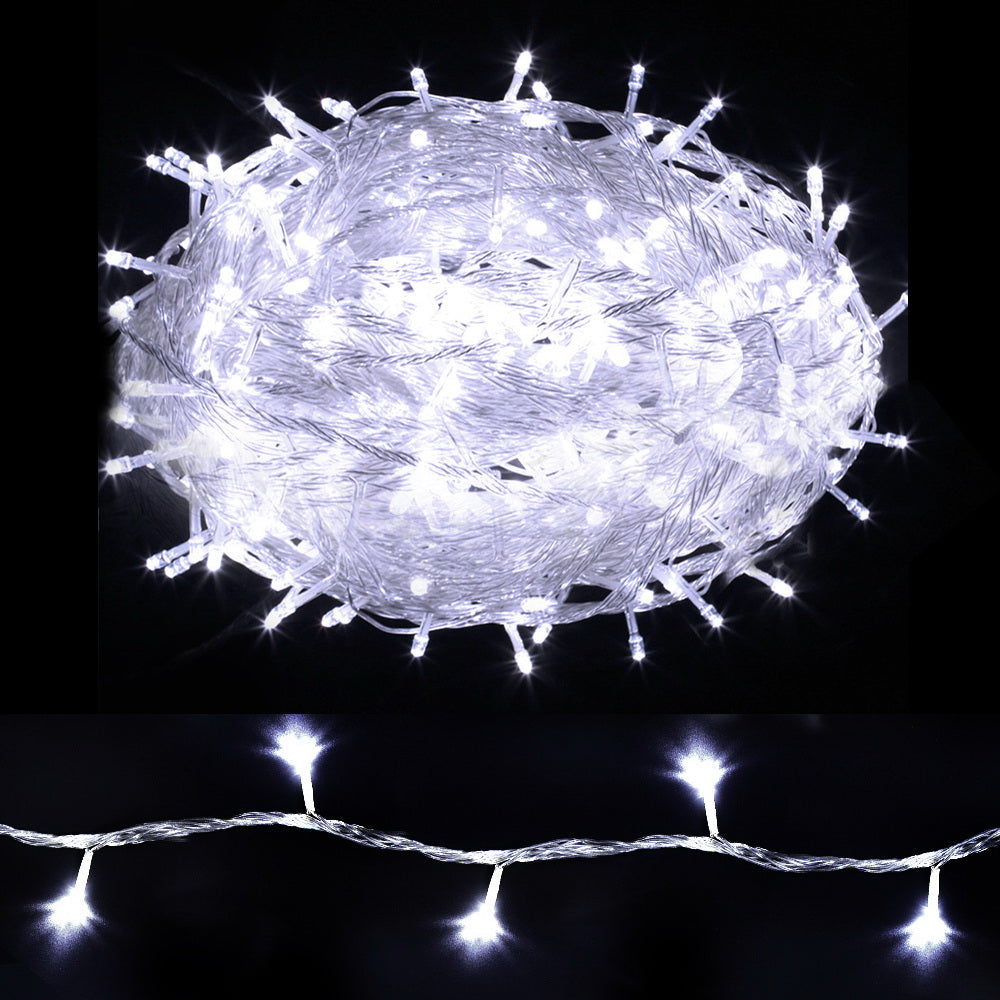 100m Christmas LED String - White Lights 500 Bulbs