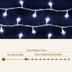 100m Christmas LED String - White Lights 500 Bulbs