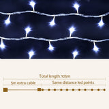 100m Christmas LED String - White Lights 500 Bulbs